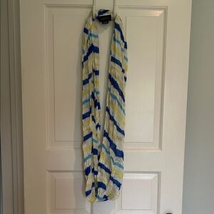 Barneys New York Blue and Yellow Scarf